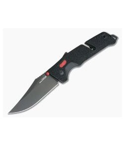 SOG Trident AT Black & Red Plain PVD D2 Black GRN AT-XR Lock Assisted Folder 11-12-01-57