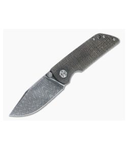 Boker Solingen M4 Sherman Tank Damascus Jute Micarta Frame Lock Folder 110662DAM