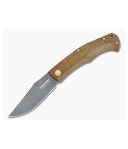 Boker Solingen Durand Boxer EDC Brown Burlap Micarta M390 Slip Joint Folder 111029