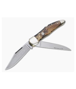 Boker Solingen Folding Hunter Two-Blade Buckskin Bone Back Lock Folder 112021BK