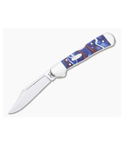 Case Mini Copperlock Smooth Patriotic Kirinite Back Lock Knife 11211