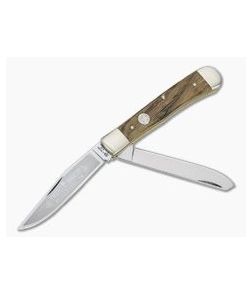 Boker Solingen Trapper Solid Oak Wood Traditional Slip Joint Folder 112525OT