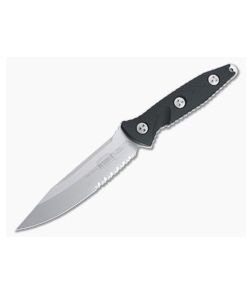 Microtech Socom Alpha Stonewashed Part Serrated M390 Black G10 Fixed Blade 113-11