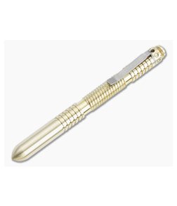 Hinderer Knives Extreme Duty Pen Spiral Raw Brass