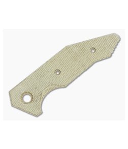 Hinderer Knives Halftrack Handle Scale Smooth Natural Micarta 1177