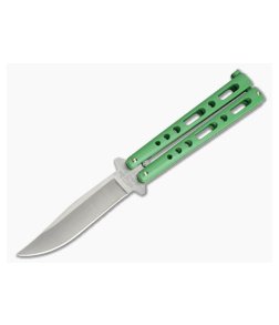 Bear and Son Cutlery Clip Point Green Butterfly Knife 117GR
