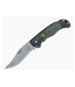 Boker Solingen Junior Scout Lightweight Damascus G10 Green Curly Birch Back Lock 118119DAM