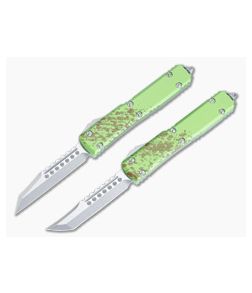 Microtech Ultratech OTF Zombie-Tech Warhound & Hellhound Combo Set Stonewashed M390 119-10-SET-ZTS