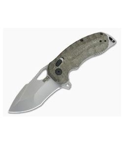 SOG Kiku XR Satin XHP Natural Linen Micarta XR Lock Flipper 12-27-01-57