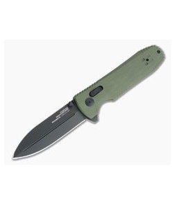 SOG Pentagon XR Black Cerakote XHP OD Green G10 XR Lock Flipper 12-61-02-57