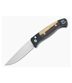Protech Knives Small Brend 2 Auto Cocobolo Wood Inlays Black Automatic Satin Blade 1206-C