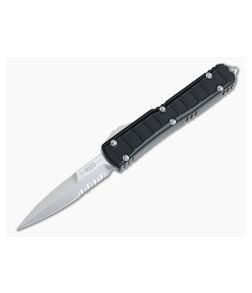 Microtech Ultratech II Stepside Bayonet Signature Satin Part Serrated M390 Automatic Knife 120II-5S