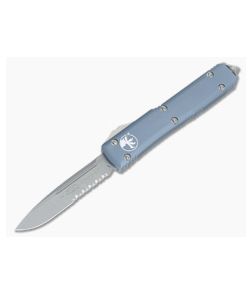 Microtech Ultratech Gray CC Apocalyptic Serrated Drop Point OTF Automatic Knife 121-11CCAPGY