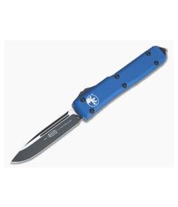 Microtech Ultratech Blue S/E Black 204P Drop Point OTF Automatic Knife 121-1BL