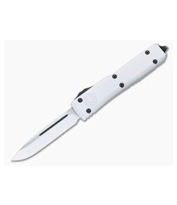 Microtech Ultratech Signature Series OTF Stormtrooper White Aluminum Handle White Drop Point Blade 121-1STD