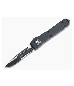 Microtech Ultratech S/E Tactical Partial Serrated M390 Black Drop Point OTF Automatic 121-2T