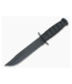 Kabar Black USMC Knife Partially Serrated