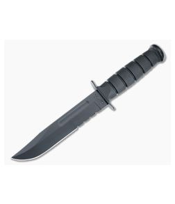 Kabar USMC Fighting Utility Knife Black Serrated Composite Sheath 1214