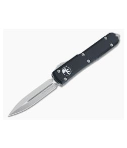 Microtech Ultratech D/E Stonewashed Elmax Double Edge Black OTF Automatic Knife 122-10