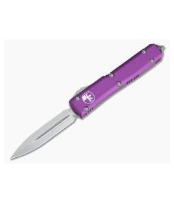 Microtech Ultratech Violet CC CTS-204P Stonewashed Double Edge OTF Automatic Knife 122-10VI