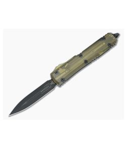 Microtech Ultratech Signature Series OTF Ultem Cover Aluminum Handle Black DLC Double Edge MagnaCut Blade 122-1DLCTULS