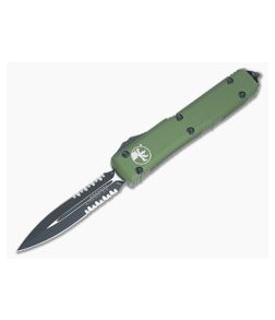 Microtech Ultratech OD Green CC Serrated Double Edge OTF Automatic Knife 122-2CCOD