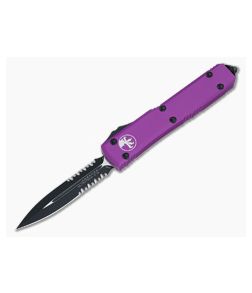 Microtech Ultratech Violet CC Serrated Double Edge OTF Automatic Knife 122-2CCVI