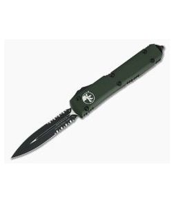 Microtech Ultratech OD Green CC Serrated Double Edge OTF Automatic Knife 122-2CCOD 204P