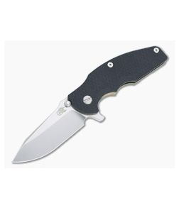 Hinderer Knives Jurassic Spear Point Stonewashed 20CV Black G10 Bronze Tri-Way Pivot Flipper 1223