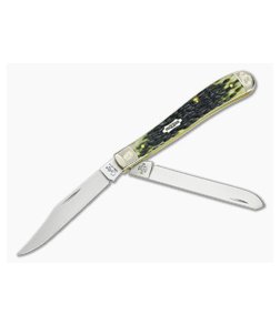Case 125th Anniversary Peach Seed Jigged Olive Green Trapper