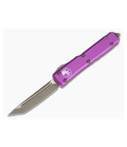 Microtech Ultratech T/E Bronzed Apocalyptic M390 Tanto Violet OTF Automatic Knife 123-13APVI