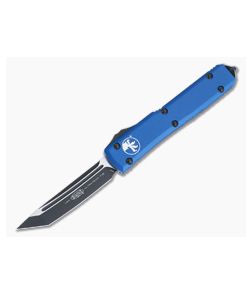 Microtech Ultratech T/E Black M390 Tanto Blue OTF Automatic Knife 123-1BL