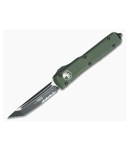 Microtech Ultratech T/E Contoured OD Green Serrated Two-Tone M390 Tanto OTF Automatic Knife 123-2CCOD