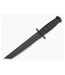 Kabar Black Tanto Fixed Blade Partially Serrated 1245