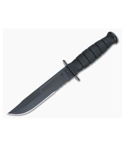 Kabar Black Short Serrated Knife 1259
