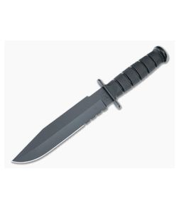 Kabar Fighter Black Serrated Edge Fixed Knife 1271