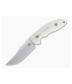 Hinderer Emmett Bowie Stonewashed 20CV OD Green Micarta Fixed Blade 1278