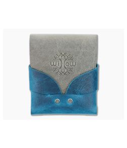 Willow Craft Goods Wide Swaddle Leather Wallet Blue Raspberry And Charcoal Colorway WCG-012