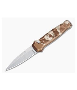 Piranha P12 Prowler Stonewashed 154CM Desert Camo Button Lock Automatic