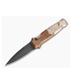 Piranha P12 Prowler Tactical PVD 154CM Desert Camo Button Lock Automatic