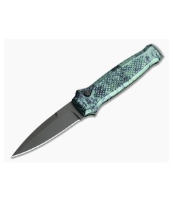 Piranha P12 Prowler Tactical PVD 154CM Green Button Lock Automatic