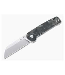 QSP Knives Penguin Sheepsfoot Satin D2 Shred Carbon Fiber/G10 Liner Lock Folder