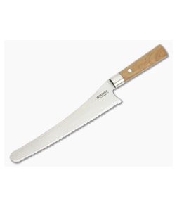 Boker Damascus Olive Wood Bread Knife 130433DAM