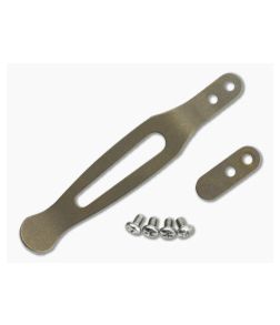 Hinderer Standard Pocket Clip and Filler Tab Set Titanium Battle Bronze 1305