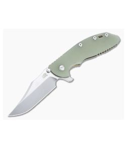 Hinderer XM-24 Bowie 20CV Jade G10 Stonewashed Bronze Tri-Way Pivot Flipper 1313