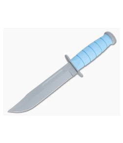 Kabar USSF SPACE-BAR Gray Knife and Plastic Sheath Blue Kraton G Handle 1313SF