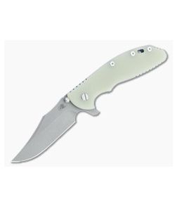 Hinderer XM-24 Bowie 20CV Translucent Green G10 Battle Blue Tri-Way Pivot Flipper 1335