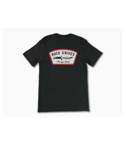 Buck Knives Always Sharp Coal Black Cotton T-Shirt | Large