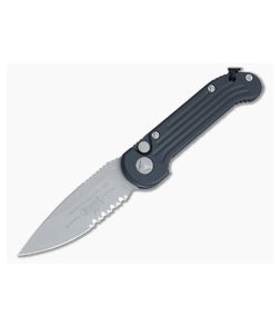 Microtech LUDT Apocalyptic Partially Serrated Elmax Black Automatic Knife 135-11AP