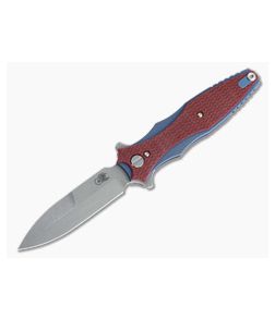 Hinderer Maximus Flipper Bayonet 20CV Red G10 Battle Blue Tri-Way Folder 1355